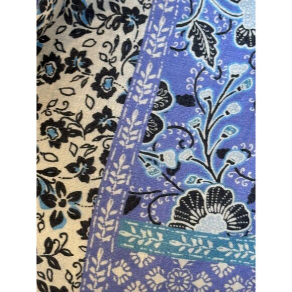 Johnny Was Casablanca Wide Leg Linen Patchwork Floral Pull-On Lounge Pants S - Picture 5 of 9